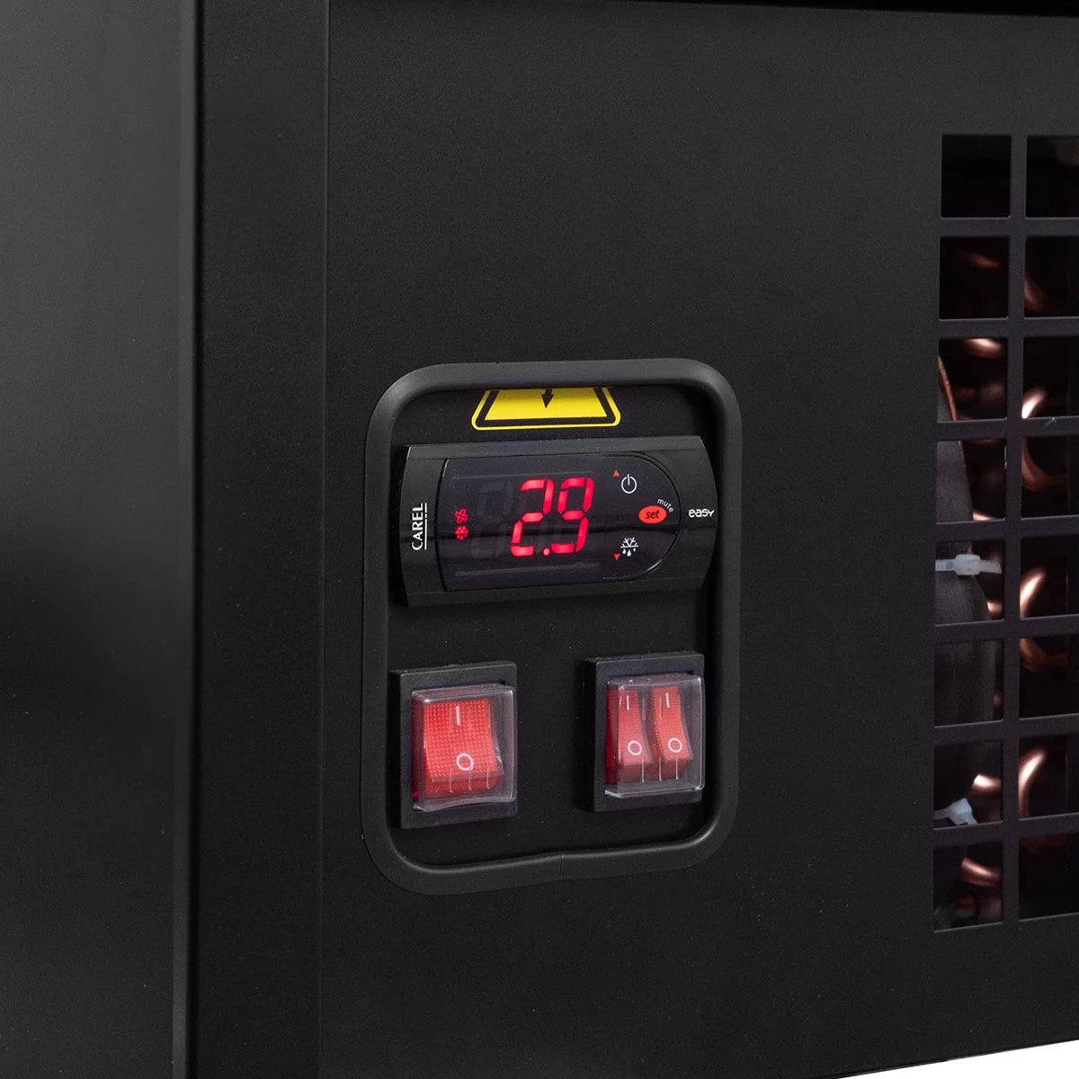 Kühltheke TITAN 1935 mm schwarz, LED-Beleuchtung, gekühlter Unterbau