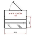 Kühltheke PROFI 100 - rundes Frontglas, 1050 mm, mit LED-Beleuchtung