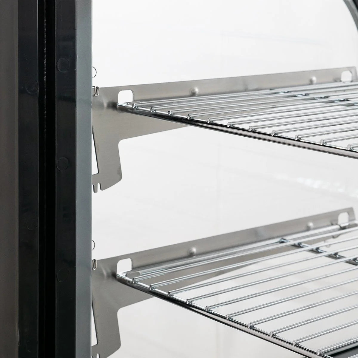 Kühlvitrine ECO 160 Liter, 880 mm, mit LED-Beleuchtung und 2 Ablagen
