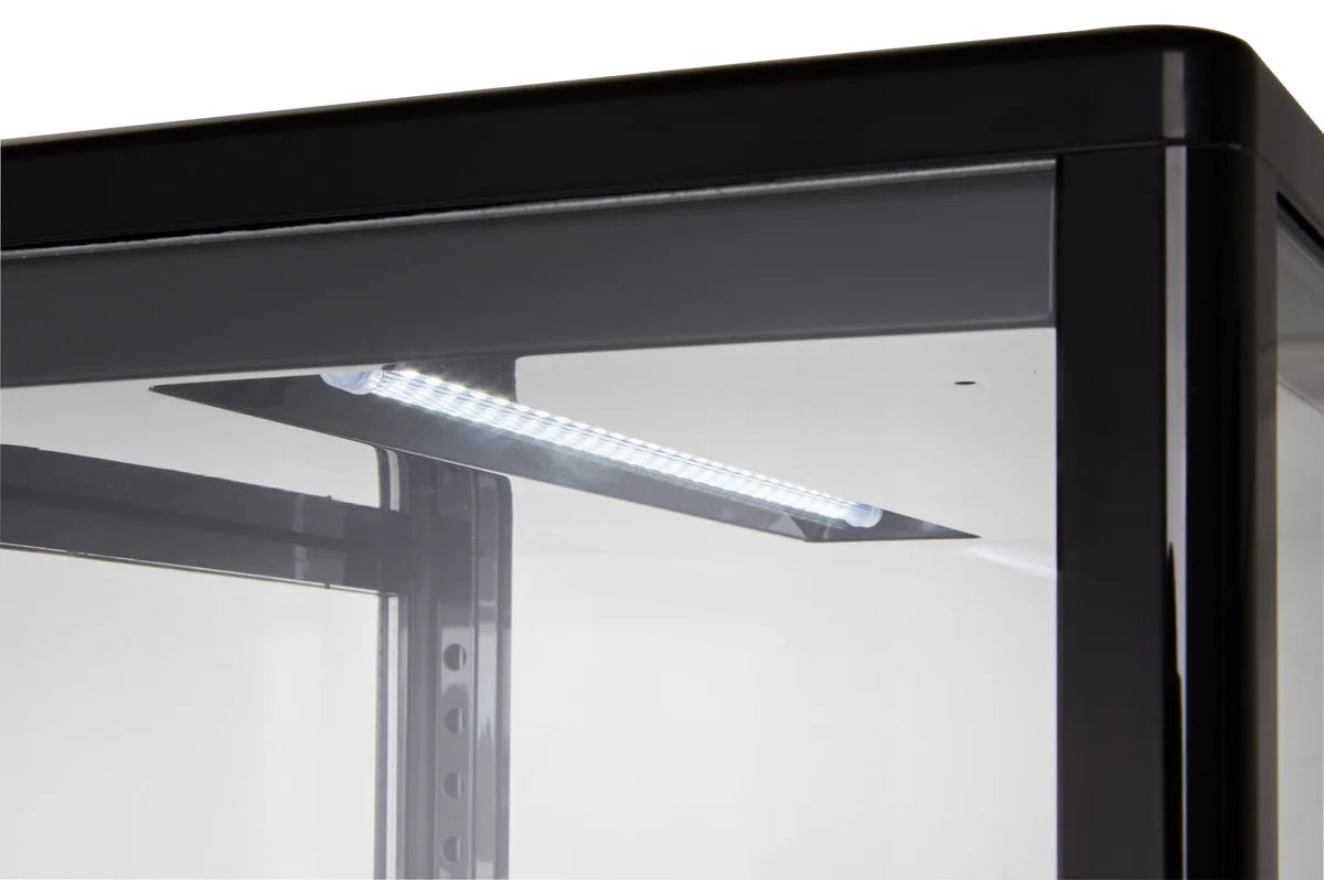 Kühlvitrine ECO 58 Liter, LED-Beleuchtung, 2 Roste, schwarz