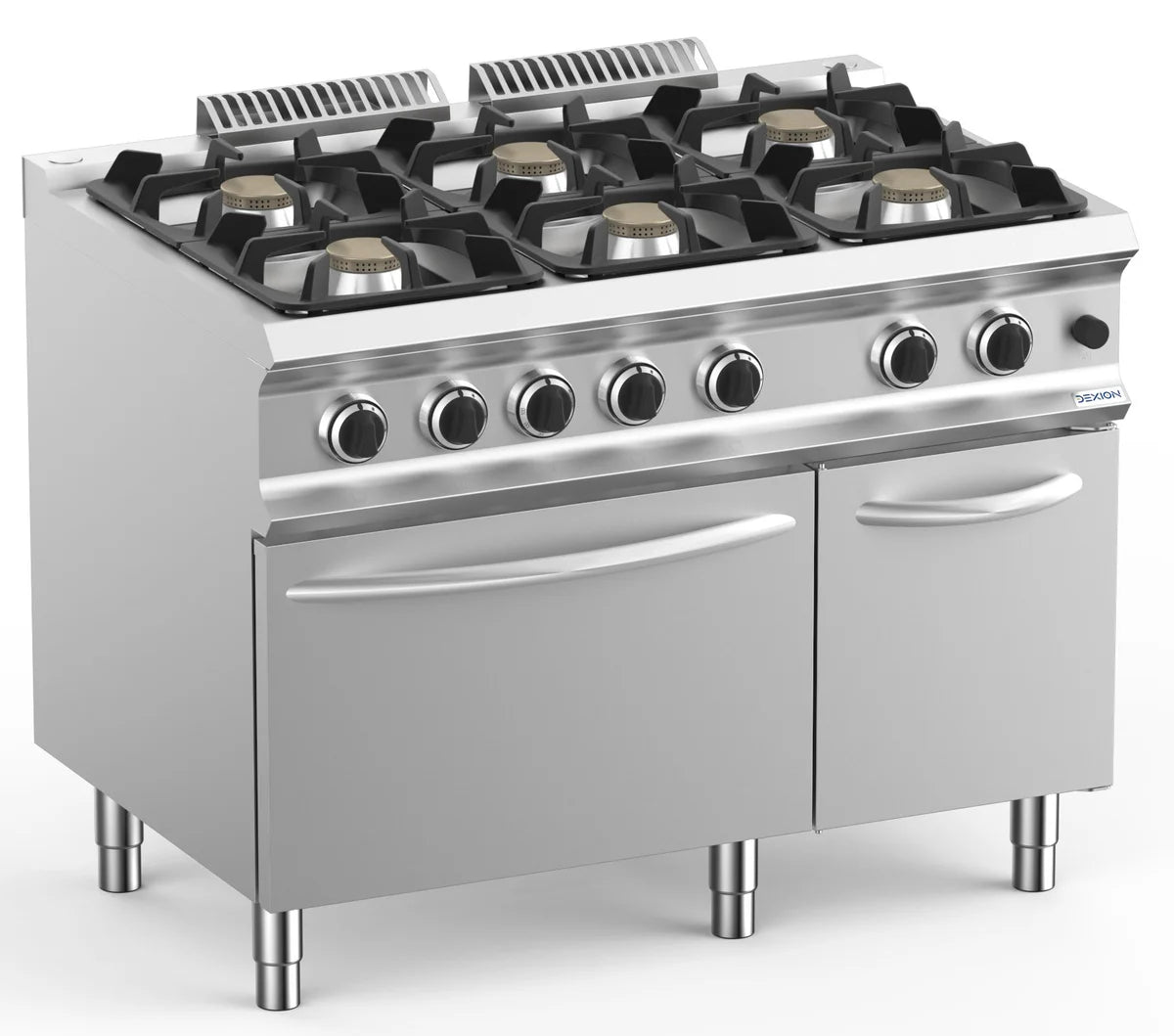 Gasherd Dexion Lux 700 - 110/73 mit Gasbackofen - 6 Kochstellen - 39 kW