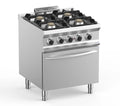 Gasherd Dexion Lux 700 - 70/73 mit Elektrobackofen - 4 Kochstellen - 28 kW