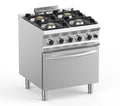 Gasherd Dexion Lux 700 - 70/73 mit Gasbackofen - 4 Kochstellen - 28 kW