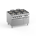 Gasherd Dexion Lux 980 - 120/90 mit Elektrobackofen - 4 Kochstellen - 33 kW