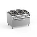 Gasherd Dexion Lux 980 - 120/90 mit großem Gasbackofen - 4 Kochstellen - 64 kW