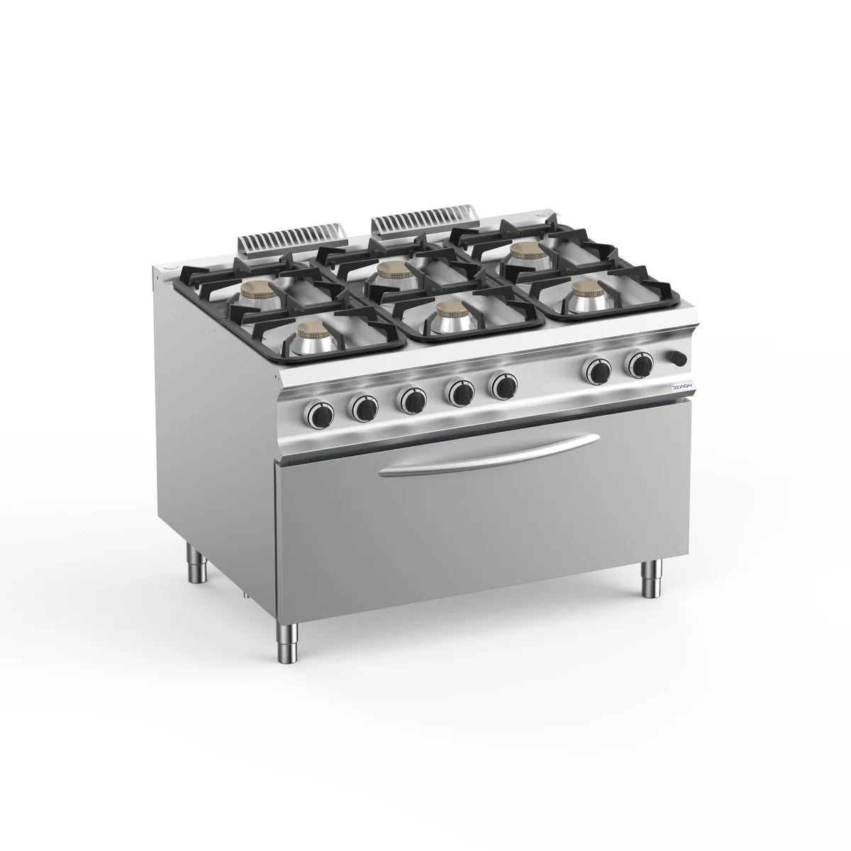 Gasherd Dexion Lux 980 - 120/90 mit großem Gasbackofen - 4 Kochstellen - 64 kW