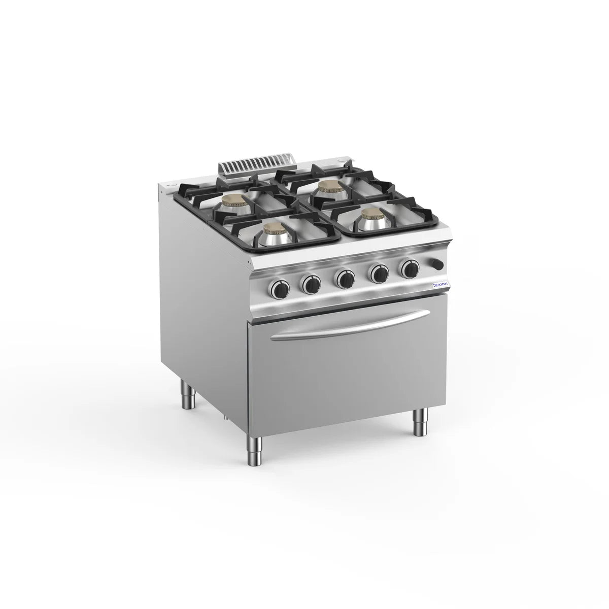 Gasherd Dexion Lux 980 - 80/90 mit Gasbackofen - 4 Kochstellen - 43 kW