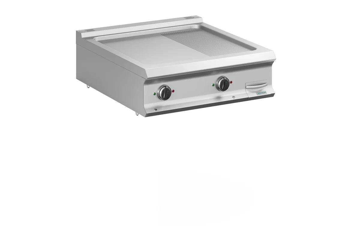 Elektro-Grillplatte Dexion Lux 980 - 80/90 - 2/3 glatt, 1/3 gerillt - Tischgerät - 14 kW