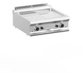 Gasgrillplatte Dexion Lux 700 - 70/73  - ½ glatt, ½ gerillt, verchromt - Tischgerät - 14 kW