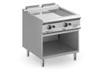 Gasgrillplatte Dexion Lux 980 - 80/90 - 2/3 glatt, 1/3 gerillt, verchromt - 18,4 kW