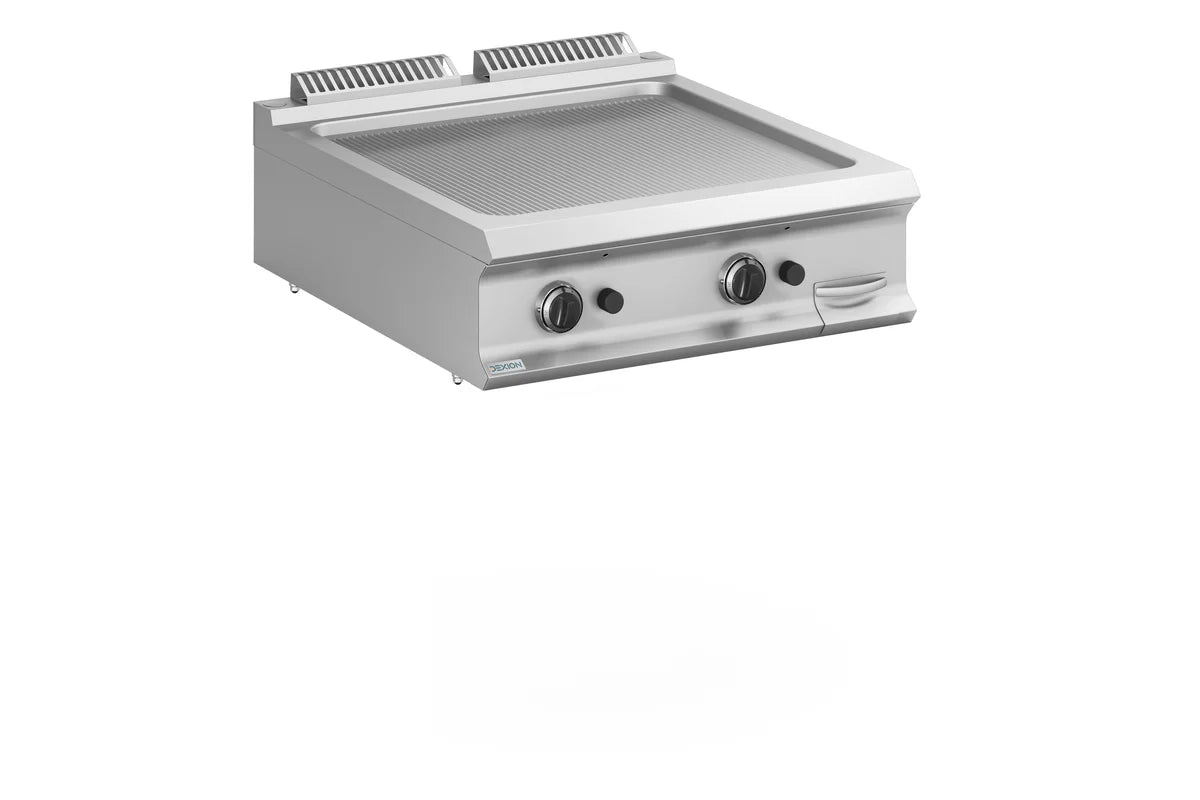 Gas-Grillplatte Dexion Lux 980 - 80/90 - gerillt Tischgerät - 18,4 kW