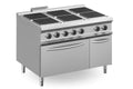 Elektroherd Dexion Lux 980 - 120/90 mit Elekrobackofen - 6 quadratische Kochfelder - 26 kW