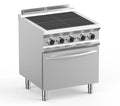 Elektroherd Dexion Lux 700 - 70/73 mit Elektrobackofen - 4 quadratische, abgesenkte Kochfelder - 10 kW