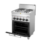 Elektroherd Serie 600 - 60/60 mit Elektrobackofen und Elektrogrill - 4 Kochfelder 11,7 kW