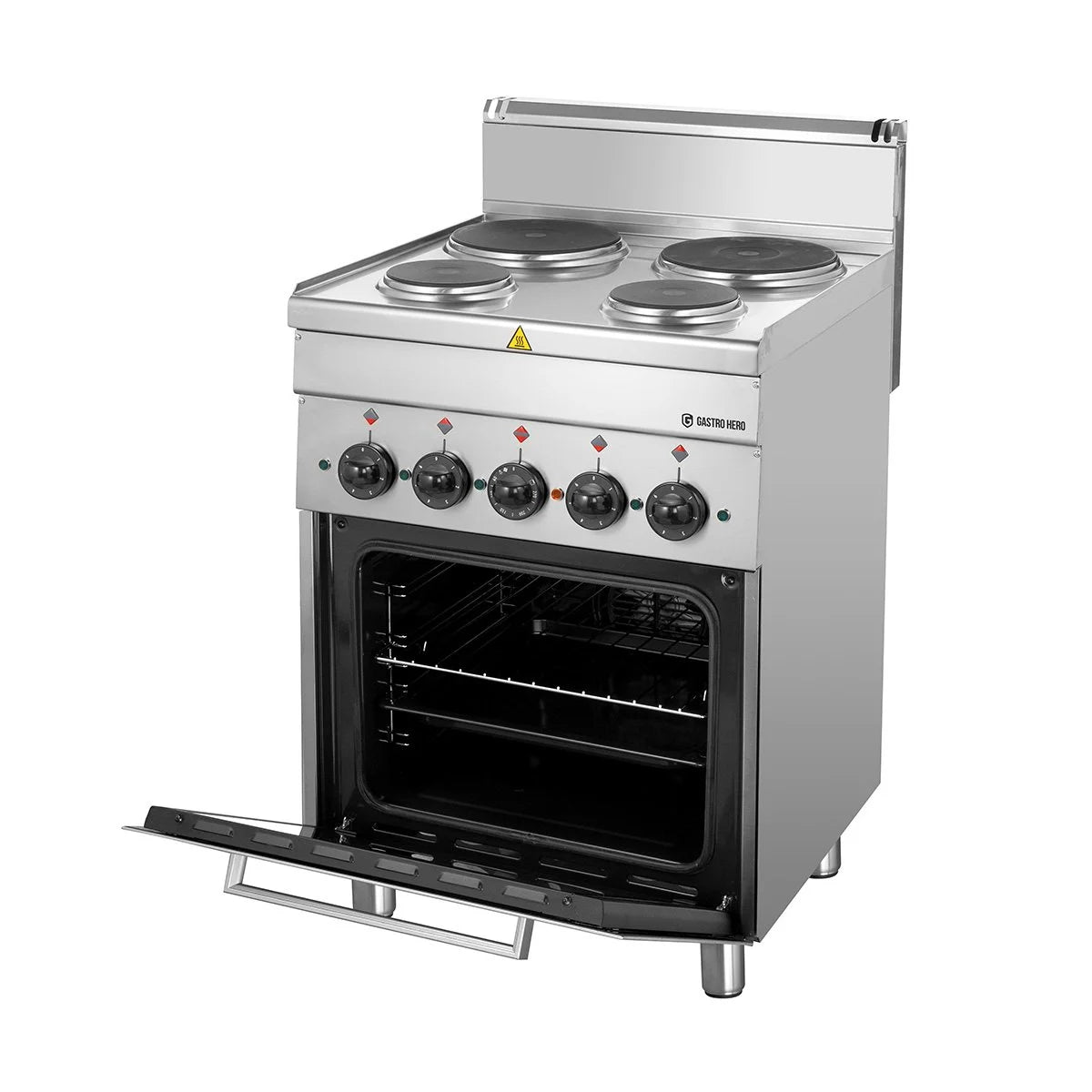 Elektroherd Serie 600 - 60/60 mit Elektrobackofen und Elektrogrill - 4 Kochfelder 11,7 kW