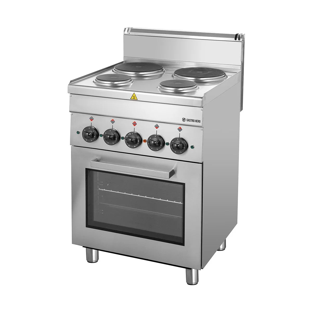 Elektroherd Serie 600 - 60/60 mit Elektrobackofen und Elektrogrill - 4 Kochfelder 11,7 kW