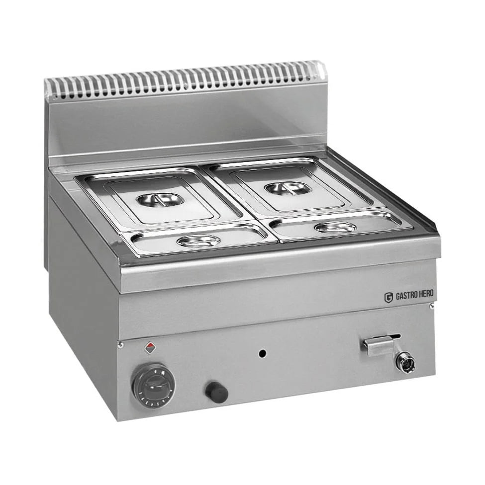 Gas Bain-Marie Serie 600 - 60/60 - GN 1/1+1/4+1/4 - Tischgerät - 5 kW