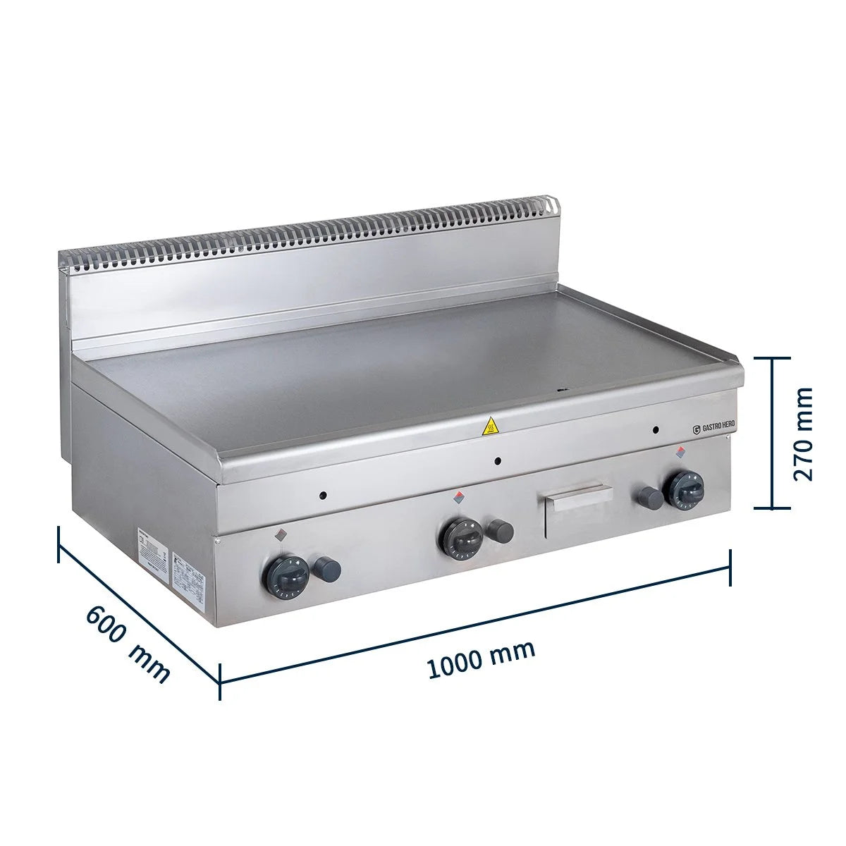 Gas-Grillplatte Serie 600 - 100/60 - glatt - Tischgerät - 15,3 kW