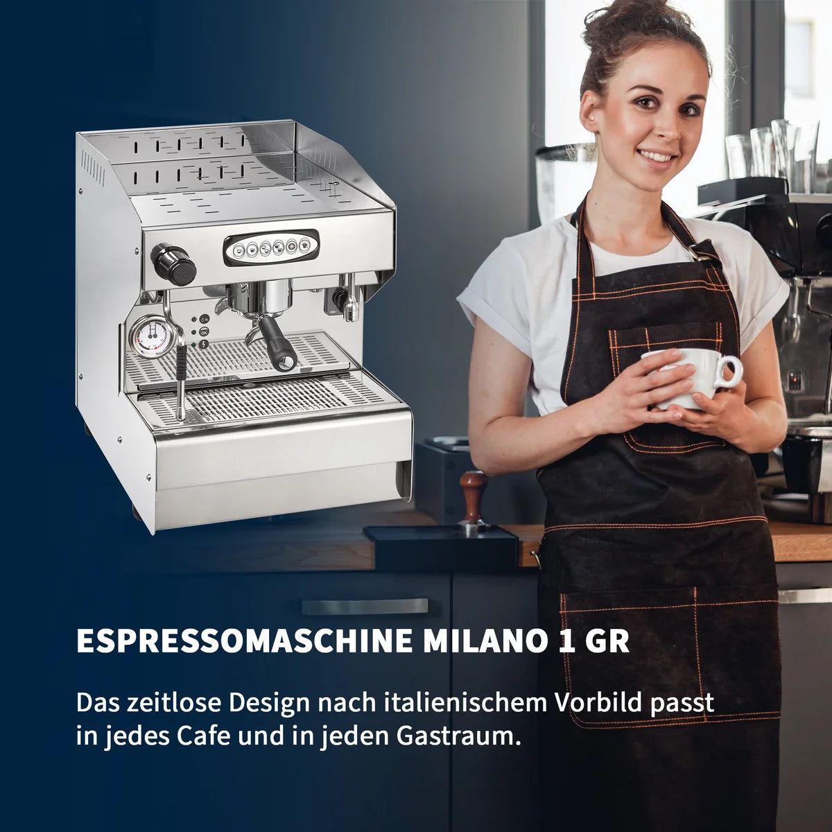 Espressomaschine MILANO 1 GR Automatik inkl. Preinfusionssystem