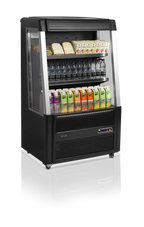 Tefcold Standkühlvitrine ODC90BLACK offen schwarz
