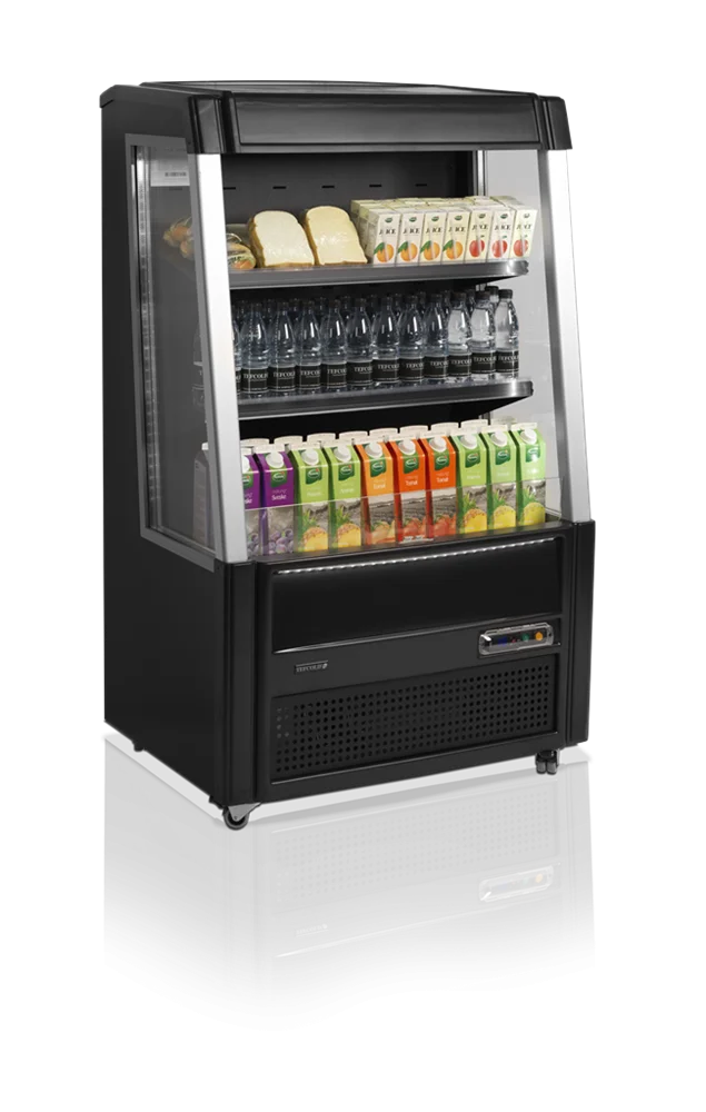 Tefcold Standkühlvitrine ODC90BLACK offen schwarz