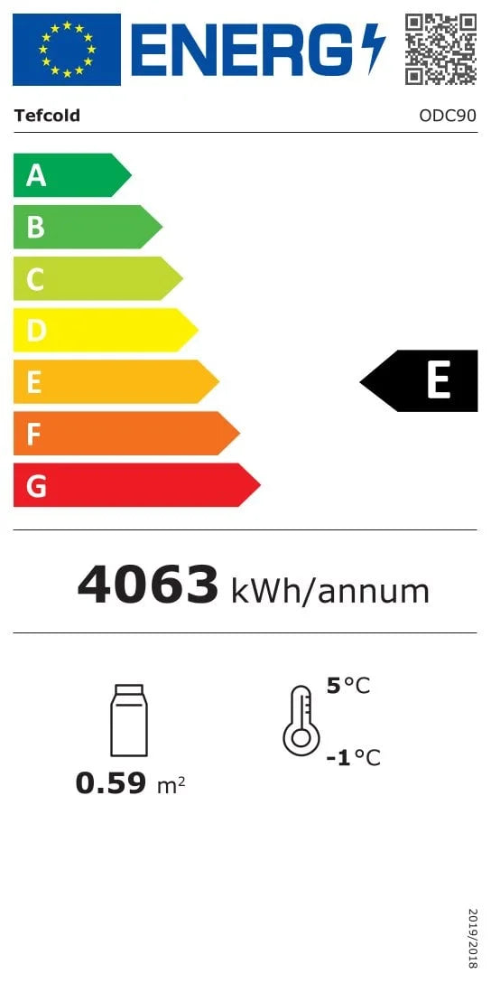 Tefcold Standkühlvitrine ODC90BLACK offen schwarz
