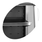 Tefcold Standkühlvitrine ODC90BLACK offen schwarz