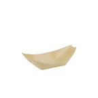 Papstar  Pure  Fingerfood-Schalen M - Schiffchen; Holz - 50 Stk