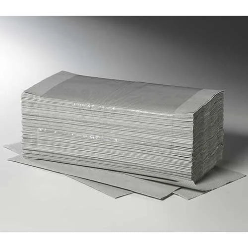 Papierhandtücher 1-lagig, V-Falz, 230x250 mm, grau Zick-Zack