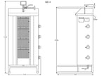 Potis Dönergrill / Gyrosgrill Erdgas GD4 - achteckige Fettwanne
