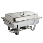2x Olympia Chafing Dish 1/1 GN, Edelstahl, Milan mit 72 Brennpasten
