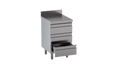 Edelstahl-Schubladenschrank ECO 3er Einheit 700 mit Aufkantung