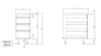 Edelstahl-Schubladenschrank ECO 3er Einheit 700
