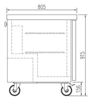 Coreco Kühltisch US Range 1800 - 2/2