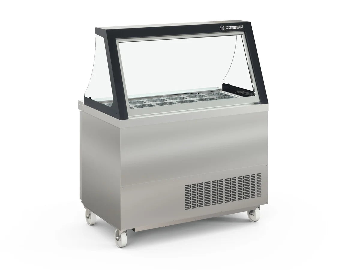 Coreco Saladette US Range 1200 - 2/0 mit Glasaufsatz