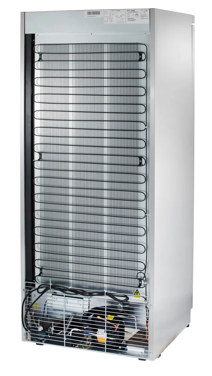 Lagertiefkühlschrank ECO 590 Liter Kühlvolumen, mit 1 Tür, abschließbar, Edelstahl