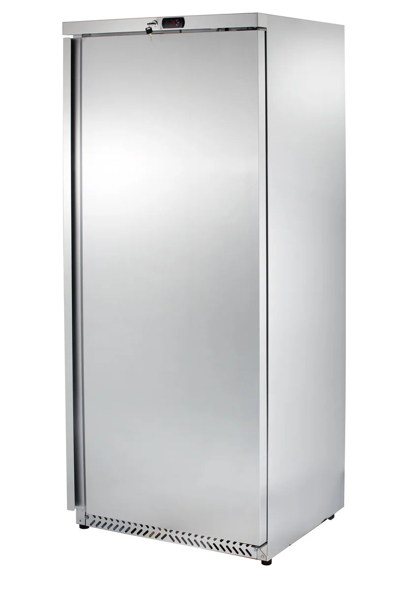 Lagertiefkühlschrank ECO 590 Liter Kühlvolumen, mit 1 Tür, abschließbar, Edelstahl