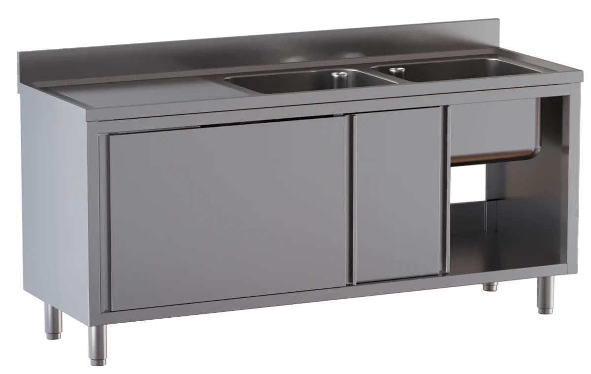 Spülschrank ECO 20x7 mit 2 Becken rechts