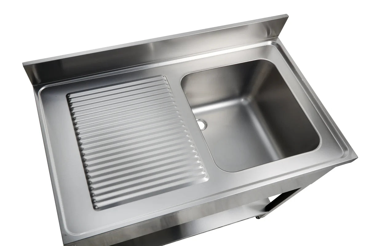 Spültisch Basic 10x7 mit 1 Becken rechts
