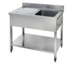 Spültisch Basic 10x7 mit 1 Becken rechts