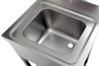 Spültisch Basic 6x7 mit 1 Becken, Aufkantung und Grundboden
