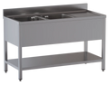 Spültisch ECO 15x7 mit 2 Becken links