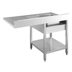 Spülzentrum Basic 12x6 mit 1 Becken links, Aufkantung und Grundboden
