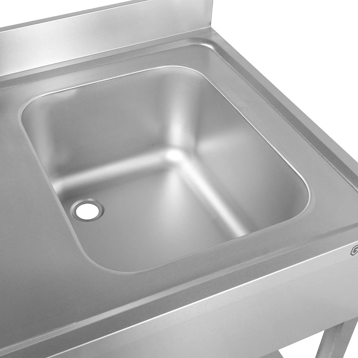 Spülzentrum Basic 12x6 mit 1 Becken rechts, Aufkantung und Grundboden