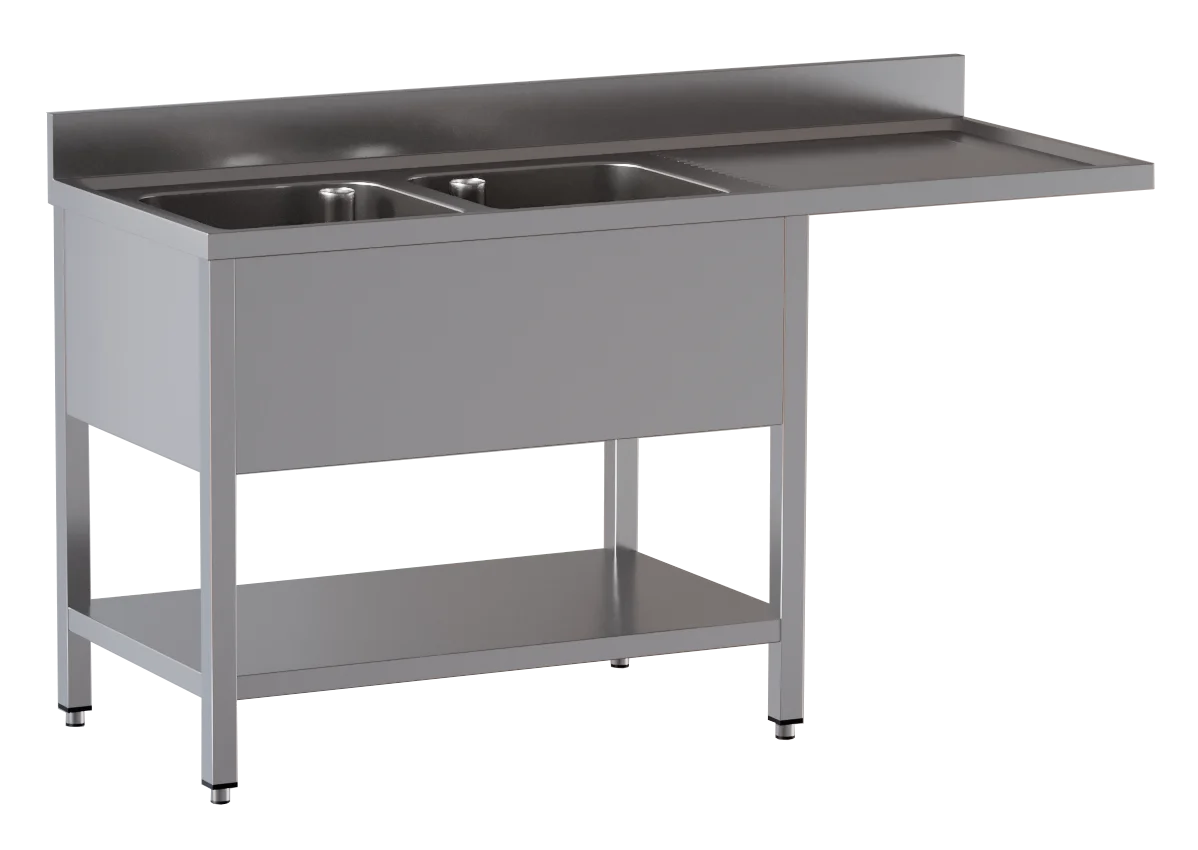 Spülzentrum ECO 18x6 mit 2 Becken Links