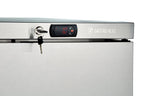 Lagerkühlschrank ECO 170 Liter Kühlvolumen, mit 1 Tür, abschließbar, Edelstahl