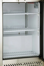 Lagerkühlschrank ECO 170 Liter Kühlvolumen, mit 1 Tür, abschließbar, Edelstahl