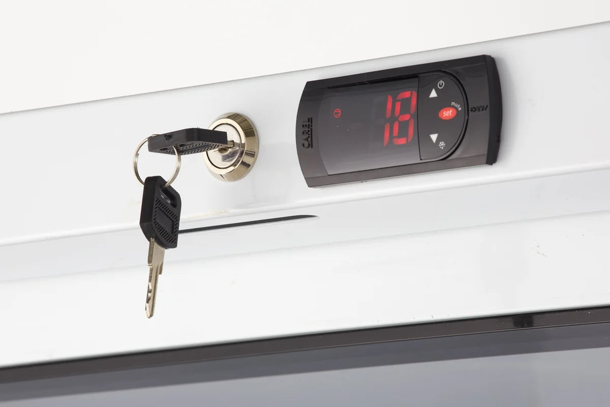 Lagerkühlschrank ECO 380 Liter Kühlvolumen, mit 1 Tür, abschließbar, weiß