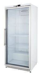 Lagerkühlschrank ECO 590 Liter Kühlvolumen, mit 1 Glastür, abschließbar, LED, weiß