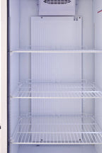 Lagerkühlschrank ECO 590 Liter Kühlvolumen, mit 1 Glastür, abschließbar, LED, weiß